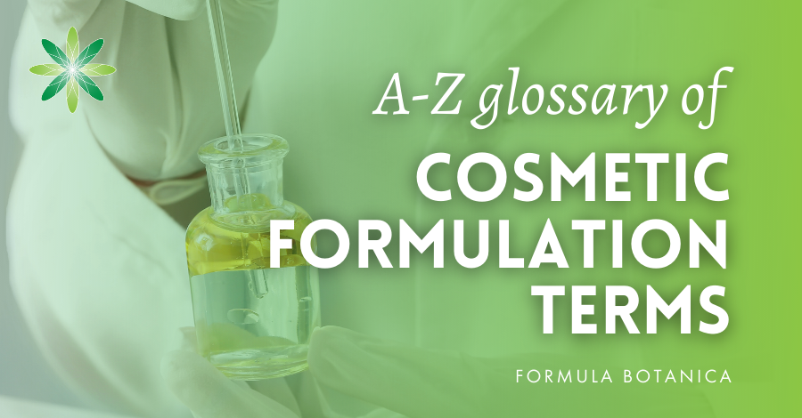 Cosmetic formulation terms